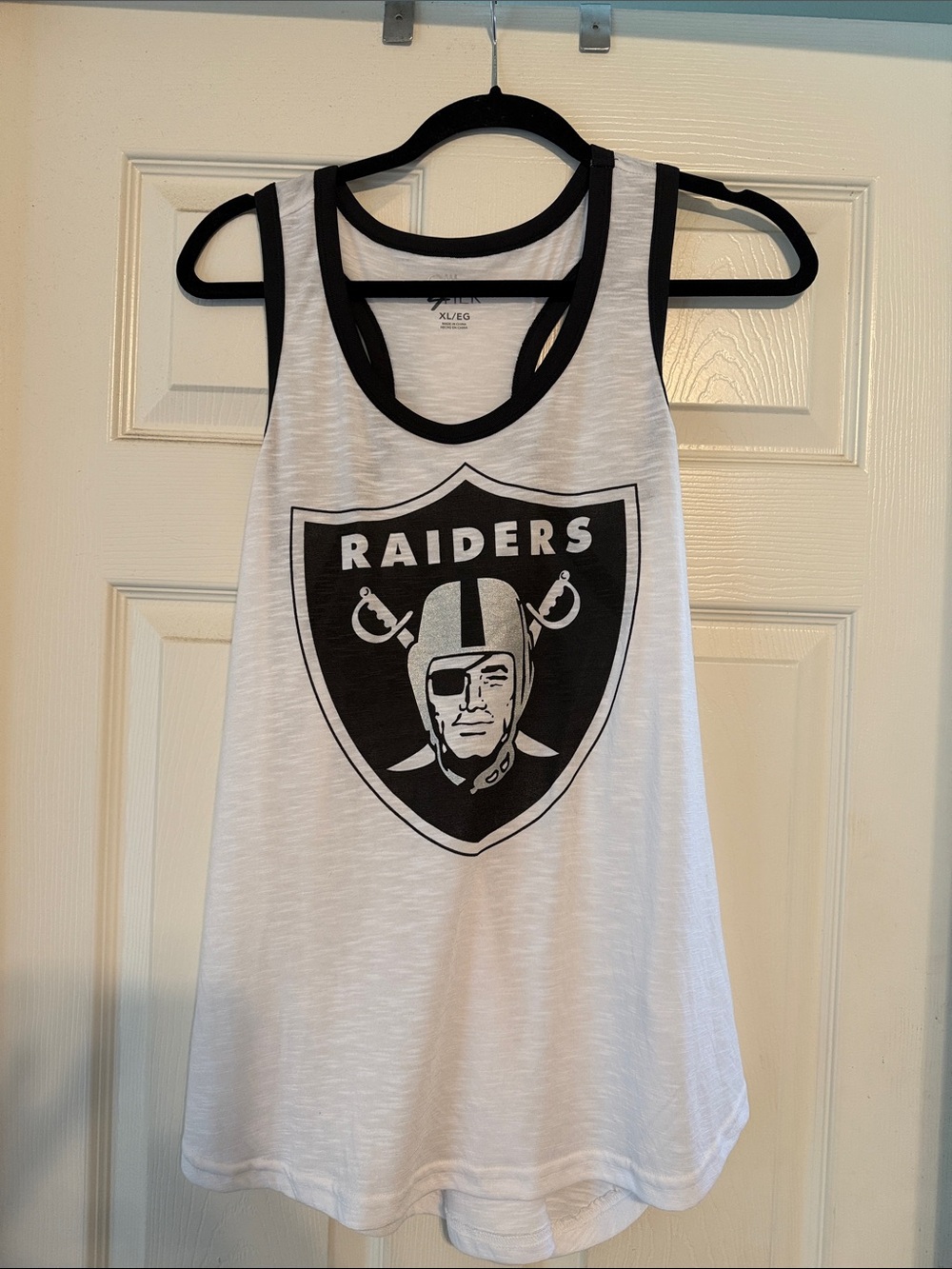 Raiders Racerback Tank Top - White & Black
